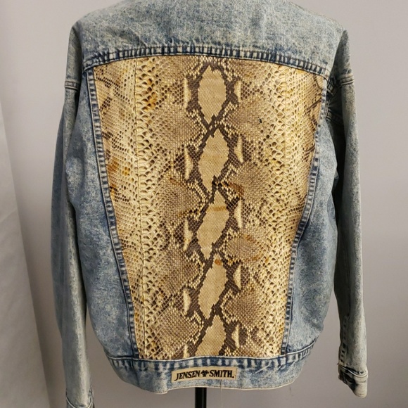Jensen Smith Snake Skin Trucker Denim 